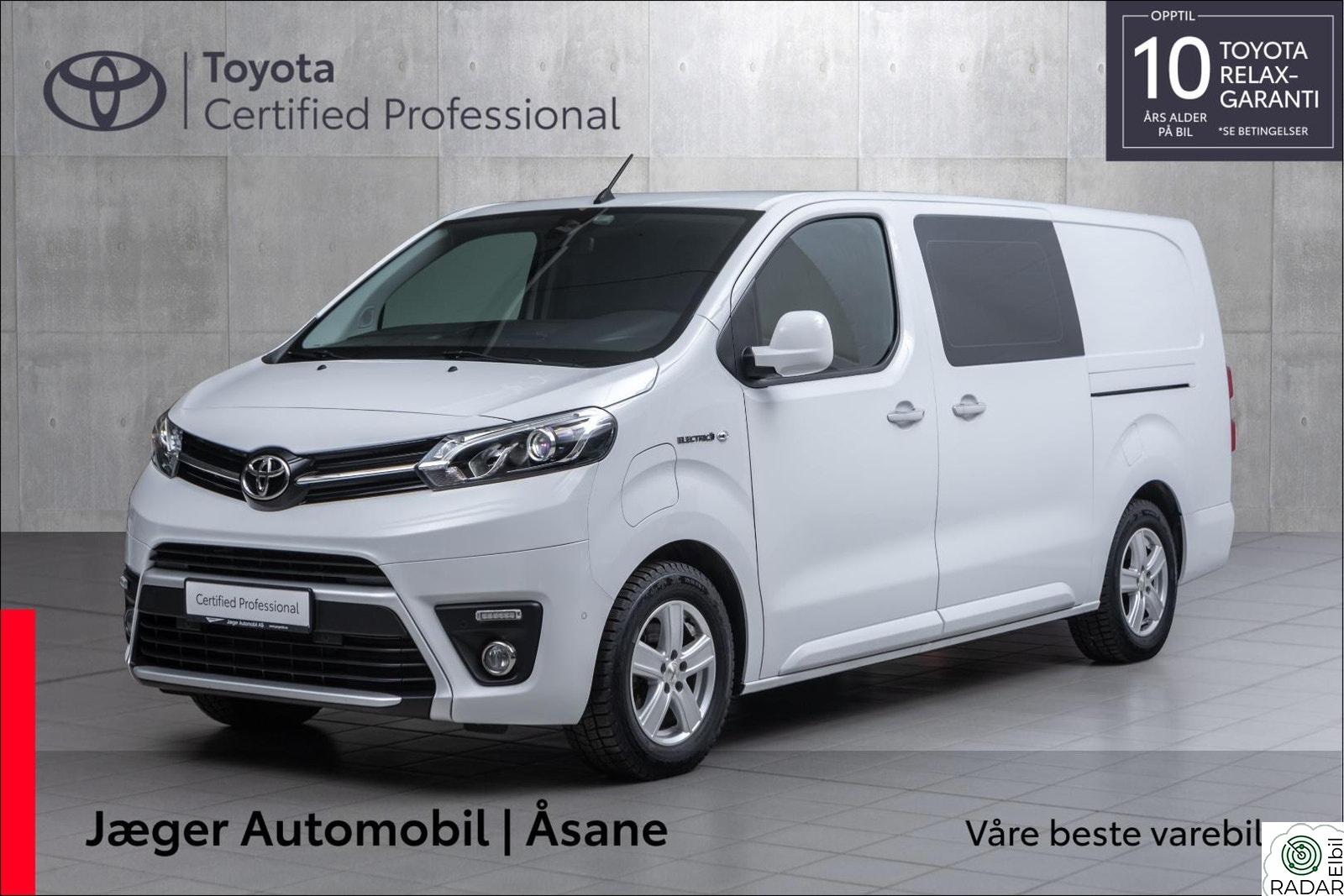 TOYOTA PROACE Electric 75kWt Comfort Fleet L2H1 THB INNBYTTEKAMPANJE