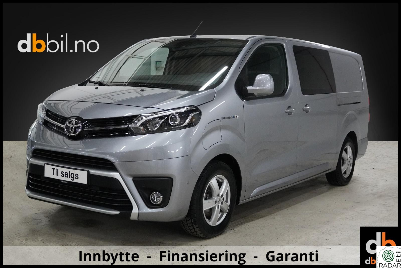TOYOTA PROACE L2 med bakluke | 2 Skyvedører | H-feste | 3seter |