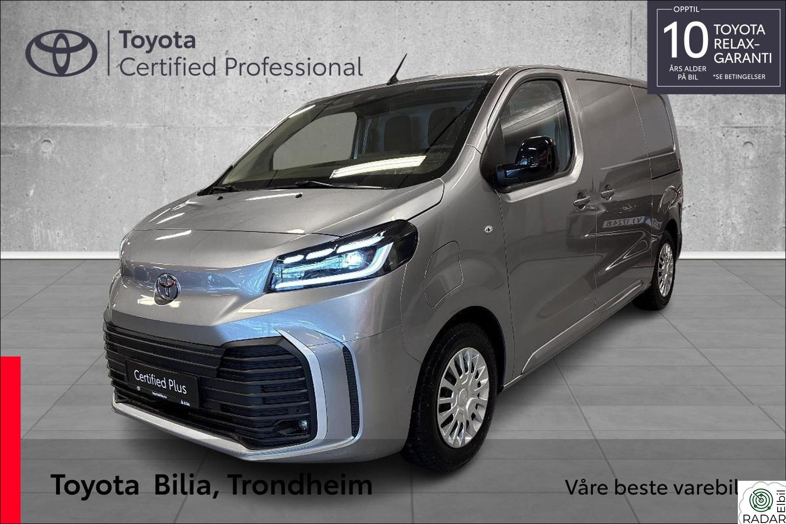 TOYOTA PROACE Comfort L1 75 kwh 2 skyvdører/krok/