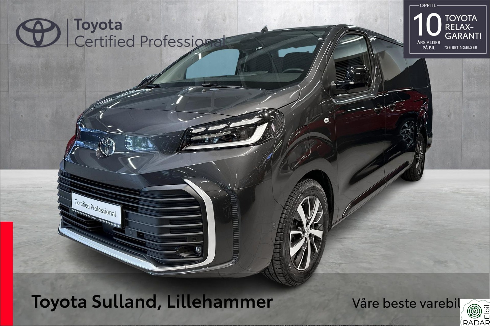 TOYOTA PROACE COMFORT PLUS, L2H1, HENGERFESTE, RENTEKAMPANJE