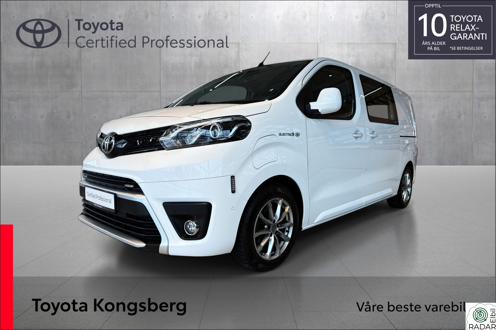 TOYOTA PROACE Electric 75kWt Comfort L1H1 H.FESTE/VARSELLYS