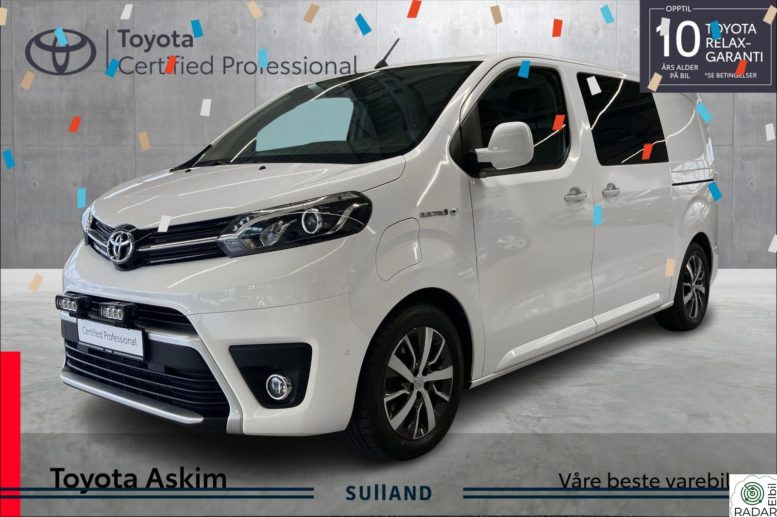 TOYOTA PROACE 75kWt, Comfort L1 Medium - Lazer Lys, Innredning