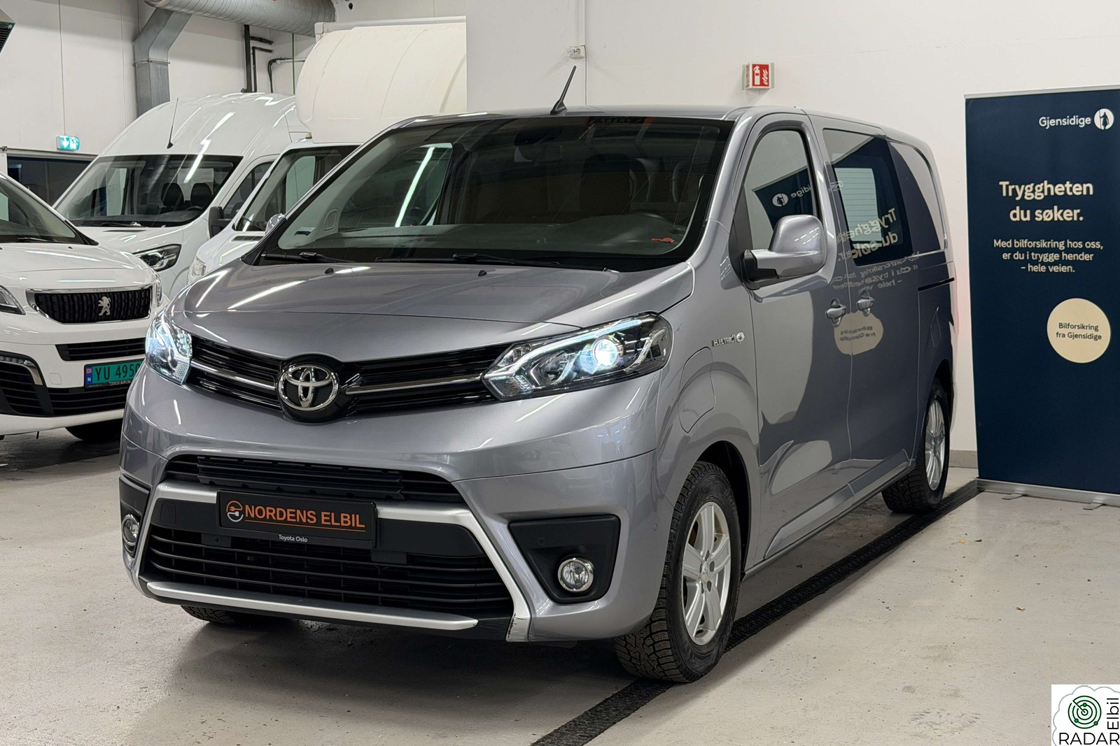 TOYOTA PROACE 75kWh/L1/10år-garanti/EU12.2027/2xskyvedør/DAB/cruise