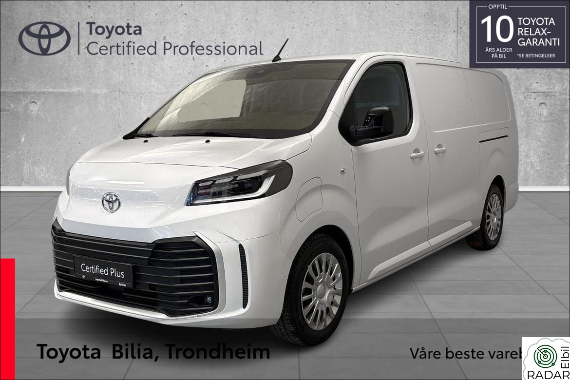 TOYOTA PROACE Lang (L2) 2 skyved. (75kWt) Comfort/krok/WLTP 334km/