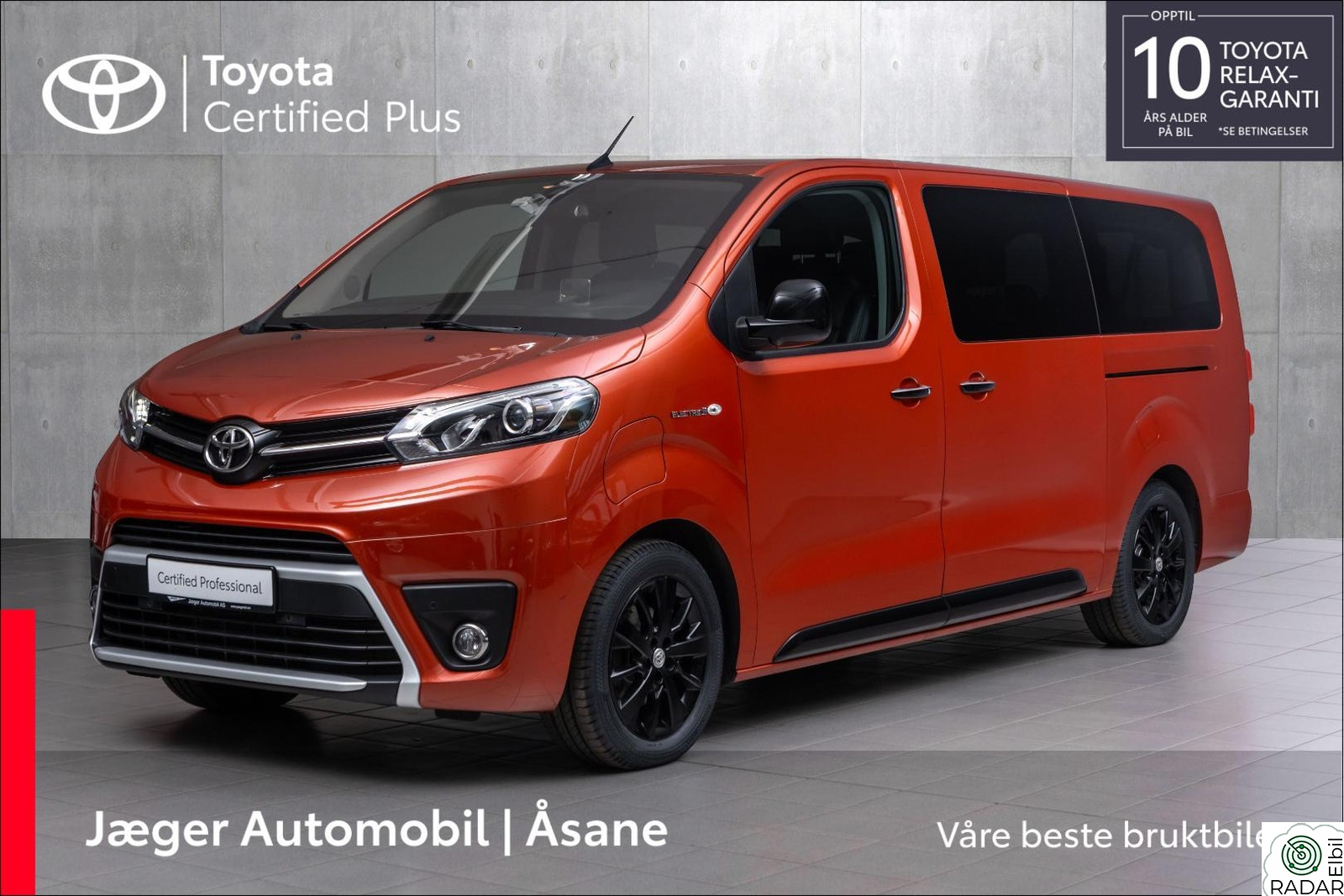 TOYOTA Proace Electric Lang Ex. Family Black Pack INNBYTTEKAMPANJE