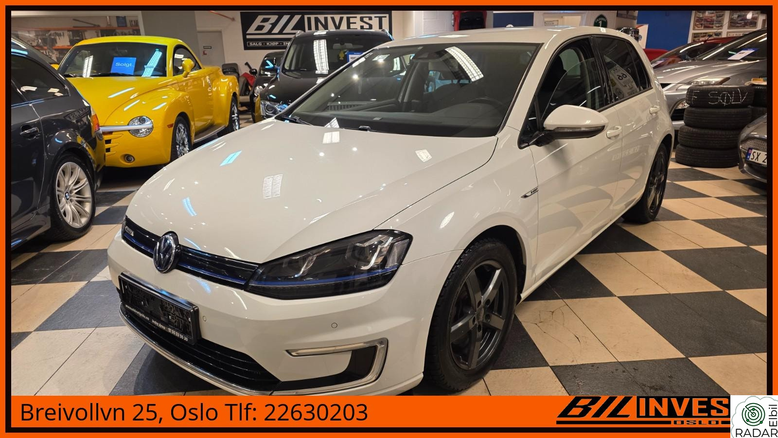 VOLKSWAGEN GOLF El.Bil,Aut.Ryggekam.8.Aluf.AlleServicer,M.Pen,EU11/2027