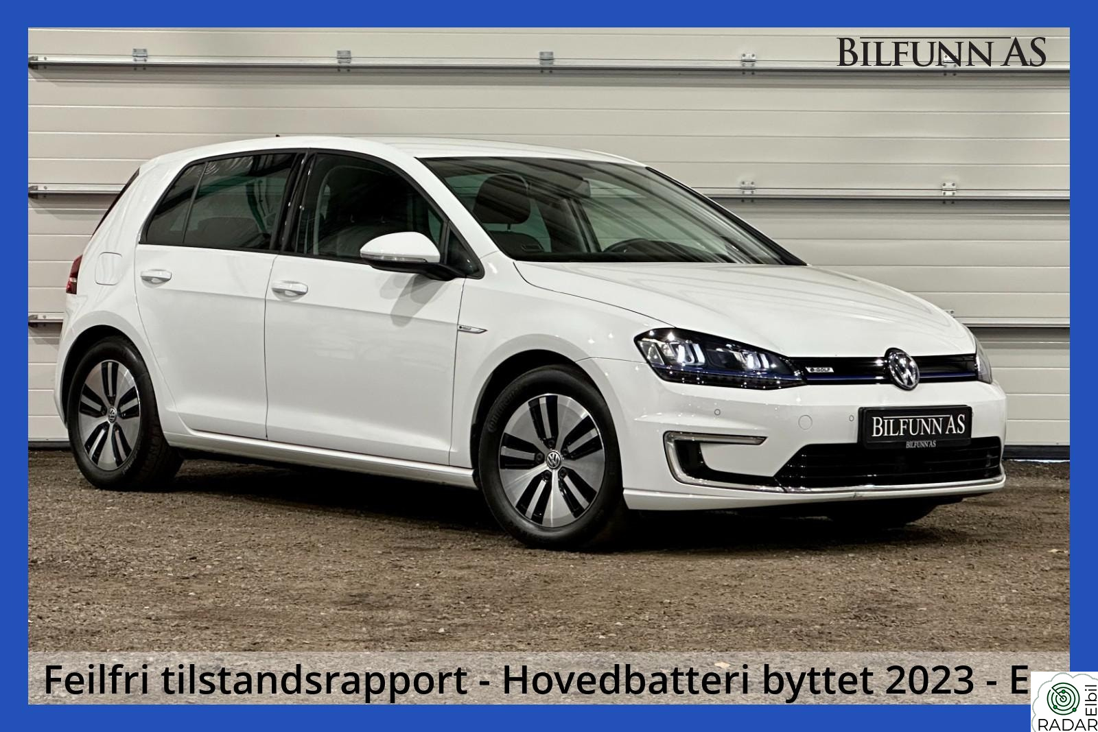 VOLKSWAGEN GOLF E-golf, Keyless, DynAudio, Hovedbatteri byttet 2023