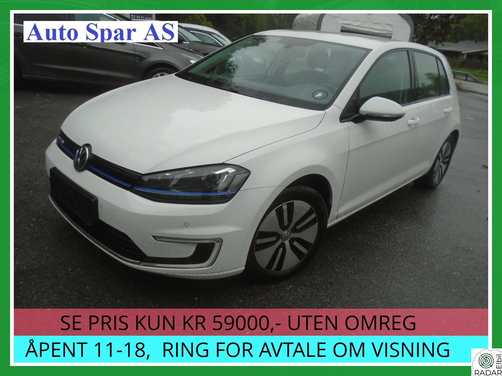 VOLKSWAGEN GOLF E-GOLF AUTOMAT, SERVICEBOK, GOD STAND, PEN BIL