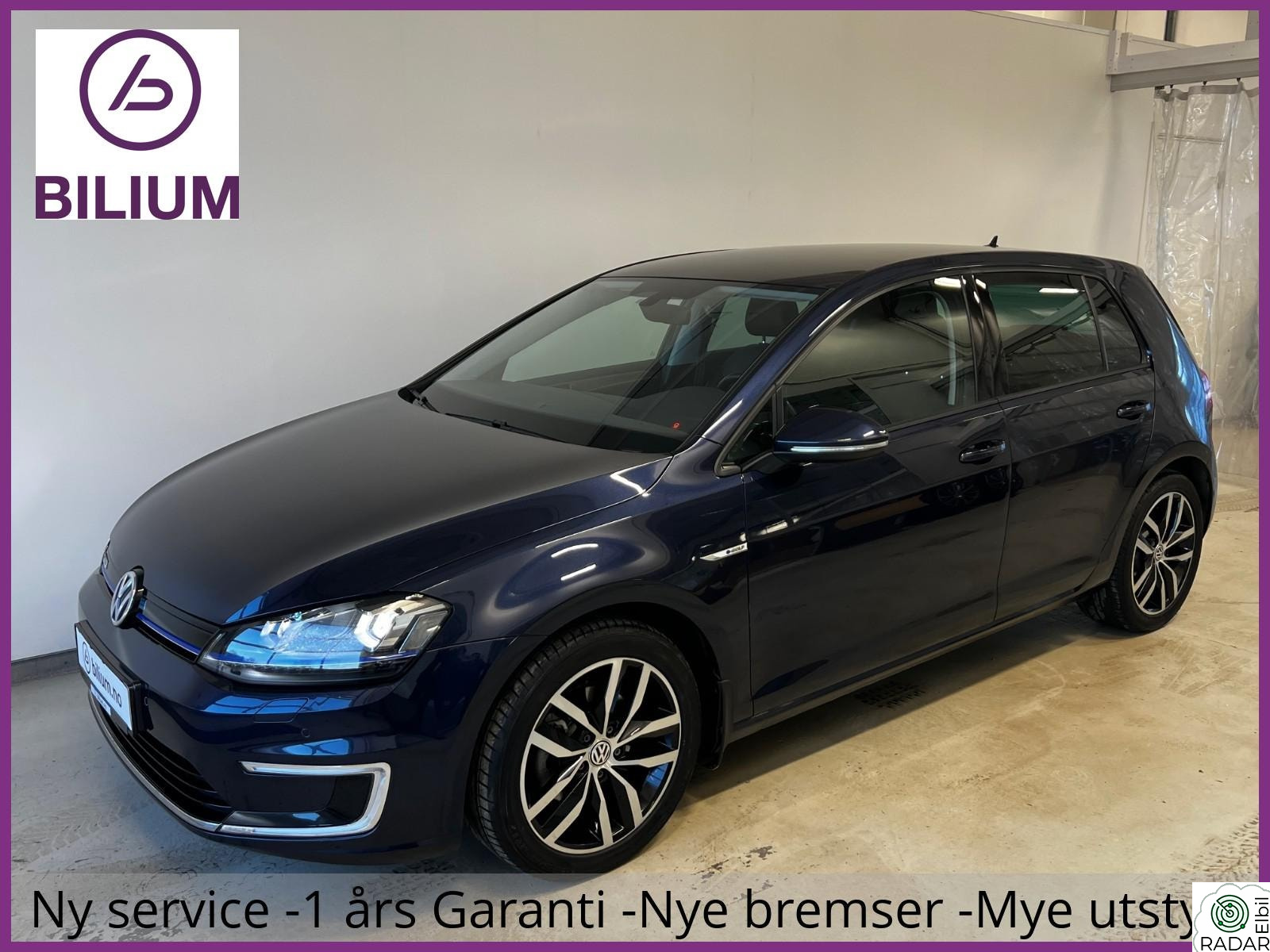 VOLKSWAGEN GOLF e-Golf LAV KM. Skinn/LED/ACC/Kamera/Keyless/Navi++