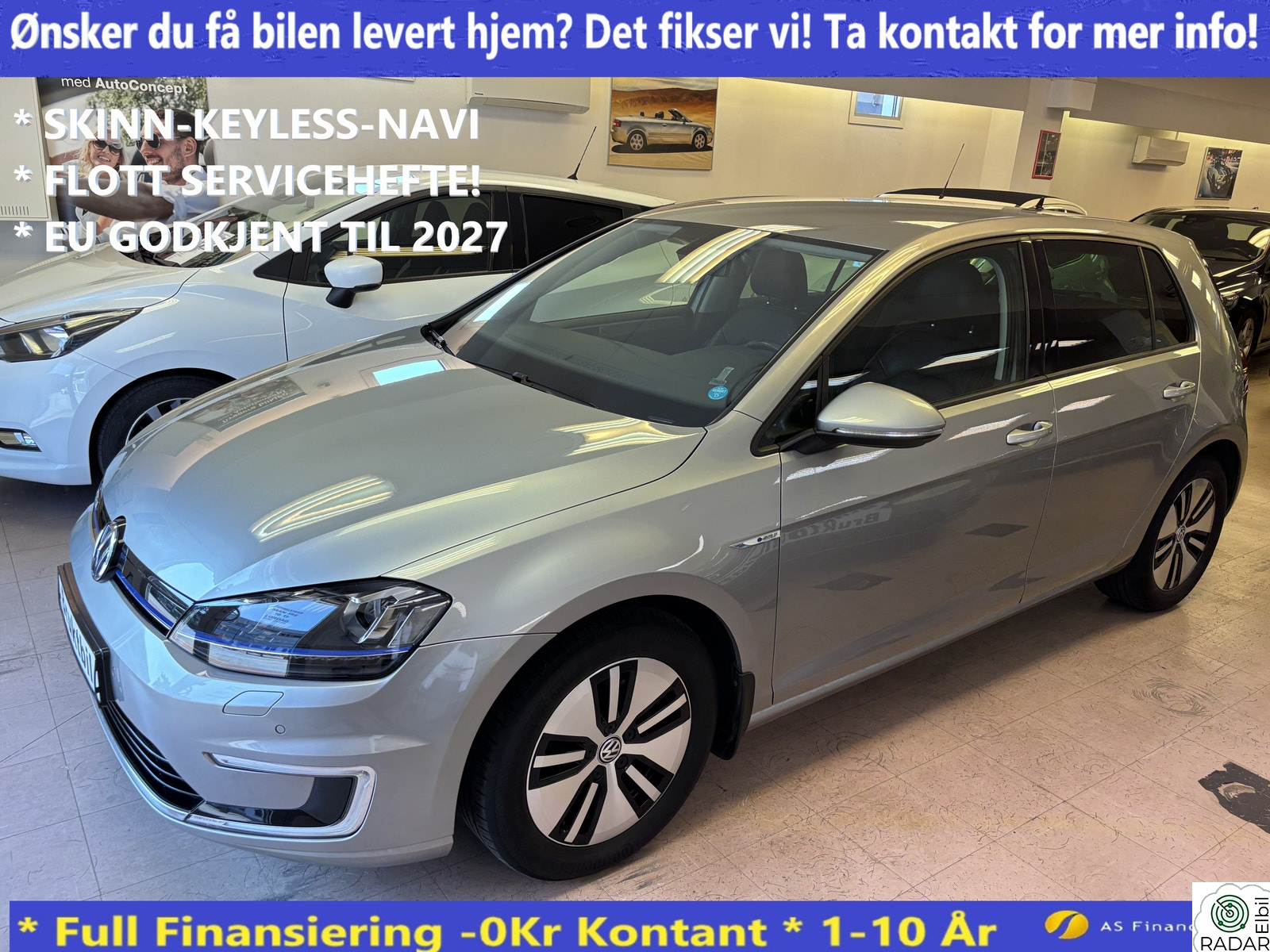 VOLKSWAGEN GOLF E-GOLF |1 EIER |EU 2027 |KEYLESS |SKINN |NAV |ACC