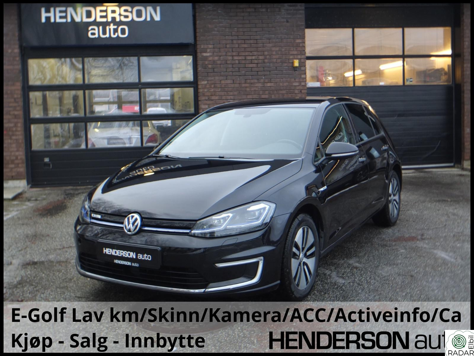 VOLKSWAGEN GOLF E-Golf 136hk Skinn/Kamera/Ad.Cruise/Keyless/LED/DAB+