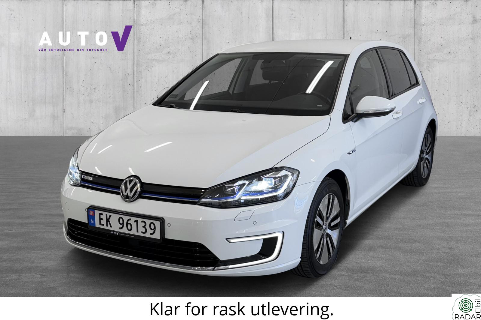 VOLKSWAGEN GOLF E 136HK ACC/Kam/Navi/Led/Dab+/Velholdt/1eier/ Norsk!
