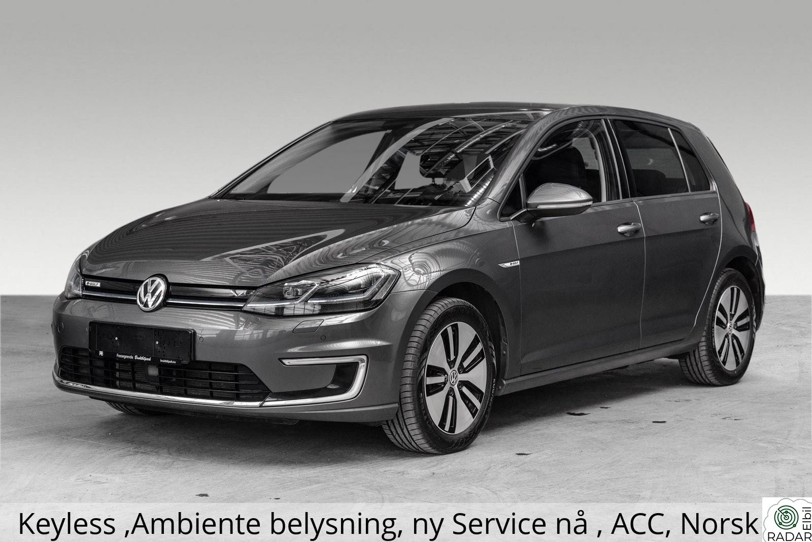 VOLKSWAGEN GOLF E-GOLF 136 HK m/ Lav KM,Sort Skinn,Ryggekamera,LED,Navi