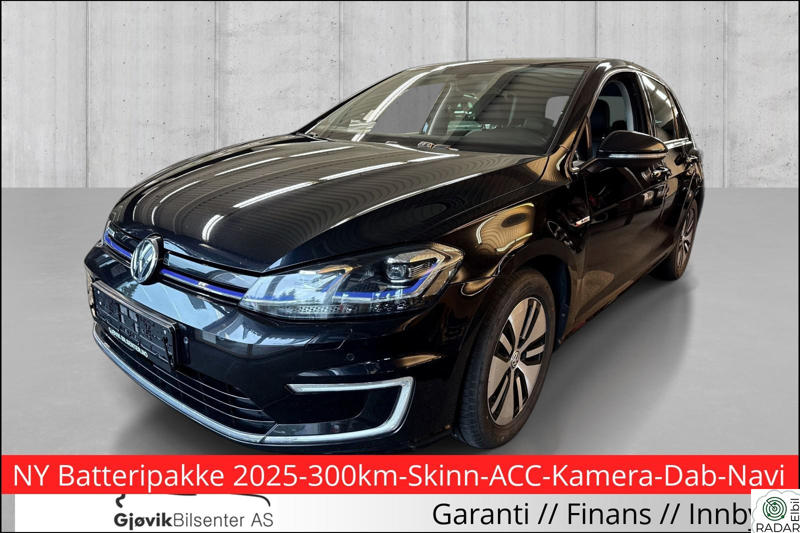 VOLKSWAGEN GOLF NY Batteripakke 2025-300km-Skinn-ACC-Kamera-Dab-Navi