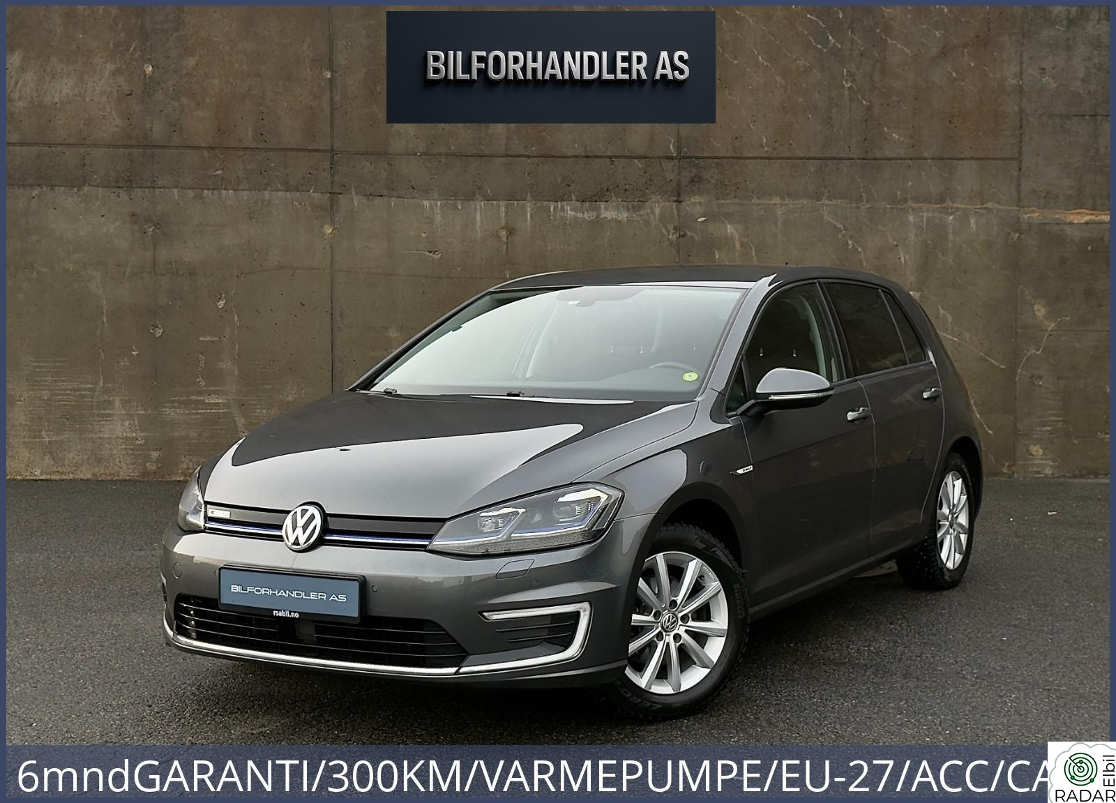 VOLKSWAGEN GOLF 6mndGARANTI/300KM/VARMEPUMPE/EU-27/ACC/CARPLAY++