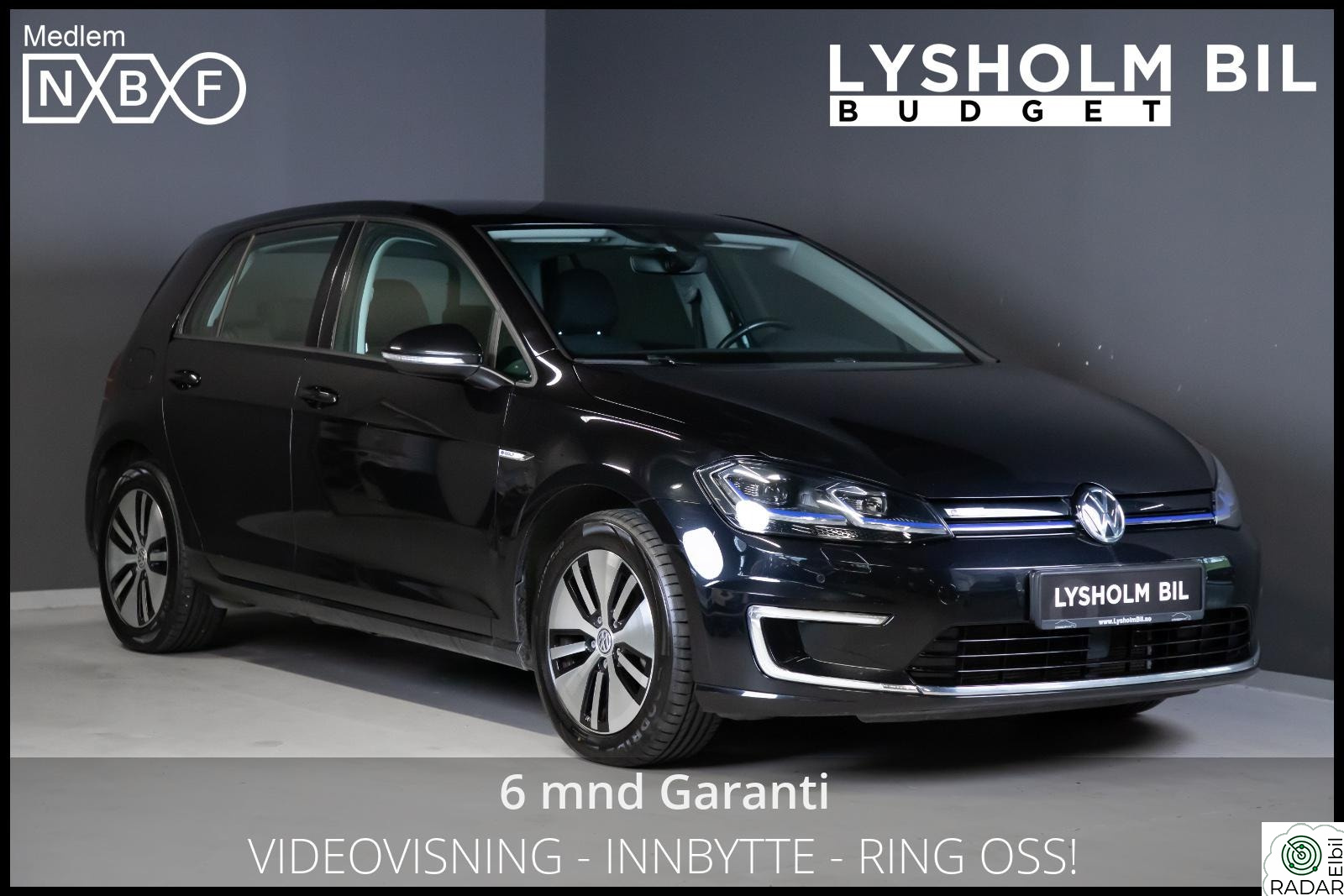 VOLKSWAGEN GOLF 36 kwh/Virtual/Navi/Ryggekamera/Adaptiv Cruise/Dab