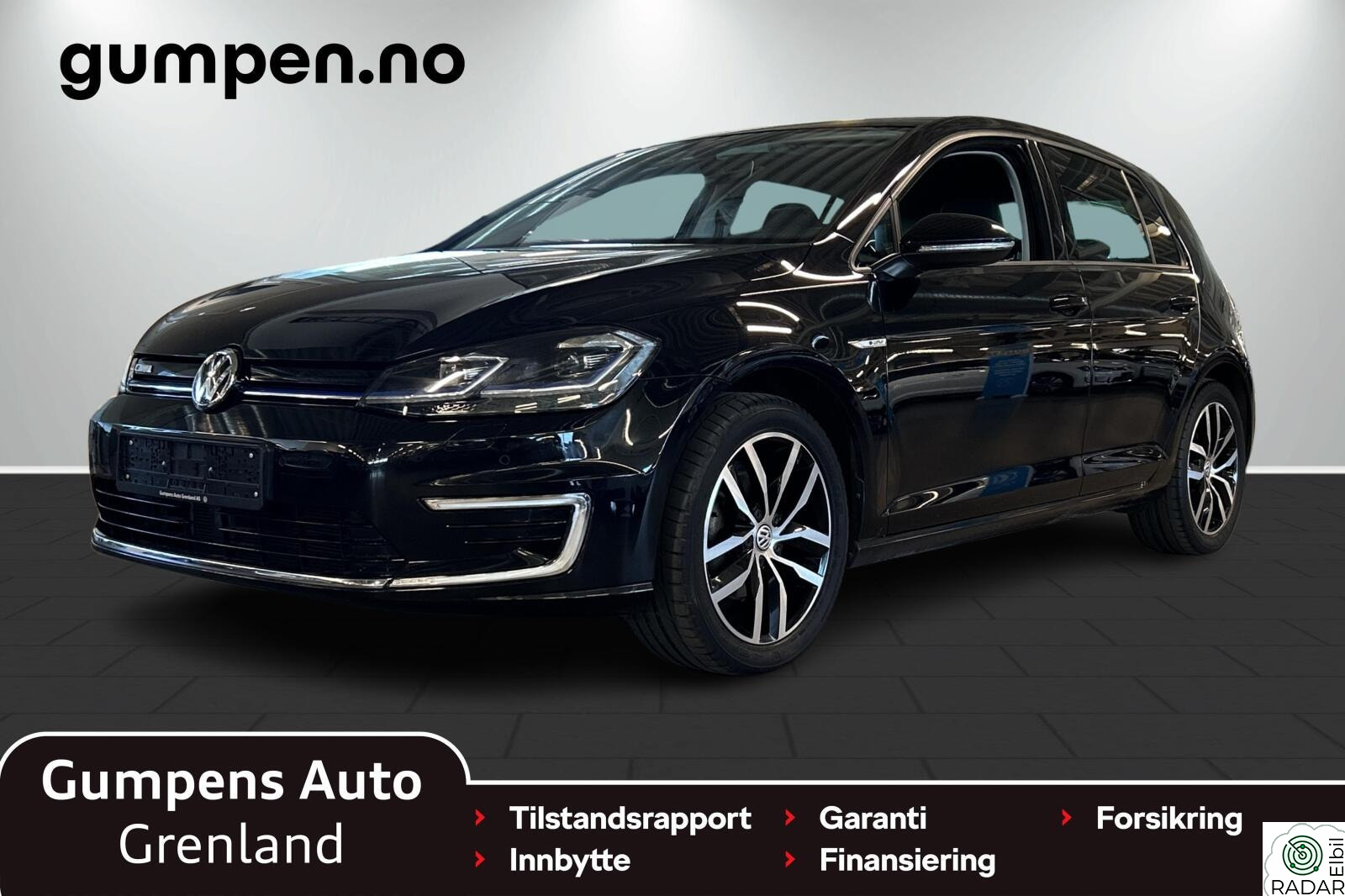 VOLKSWAGEN GOLF E-golf 136 hk exclusive kamp * R.kam/Navi/Acc/Skinn/Key