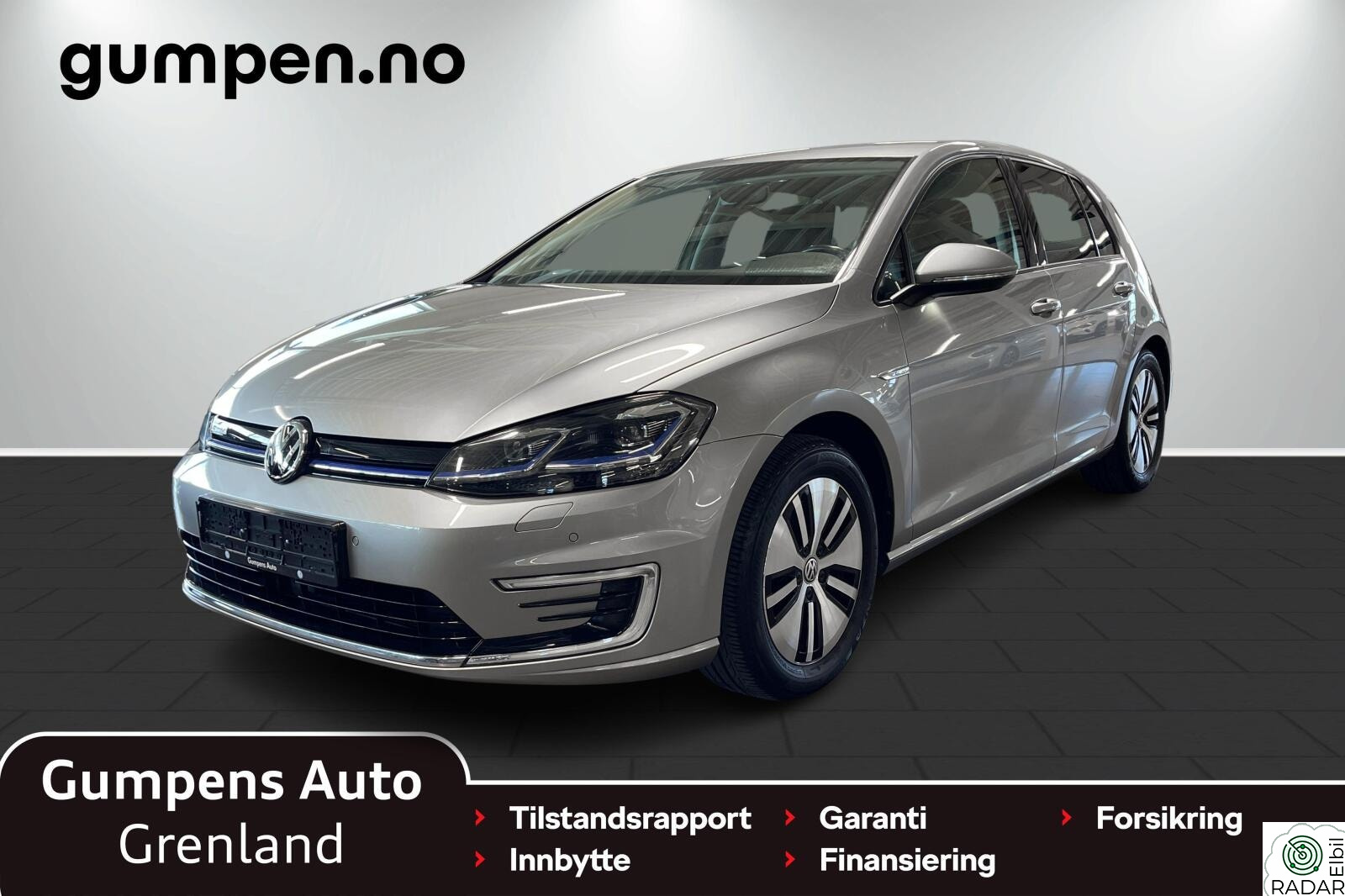VOLKSWAGEN GOLF E-golf 136 hk * Navi/Adaptive cruise/Ryggekam/Keyless/+