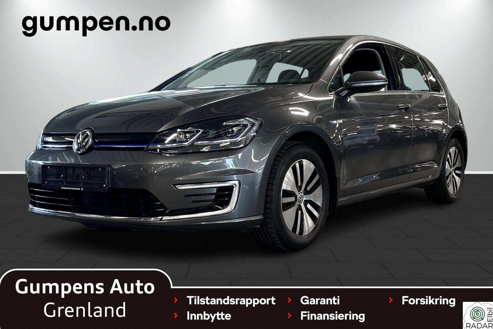 VOLKSWAGEN GOLF E-golf 136 hk exclusive kamp * R.kam/Navi/Keyless/Skinn