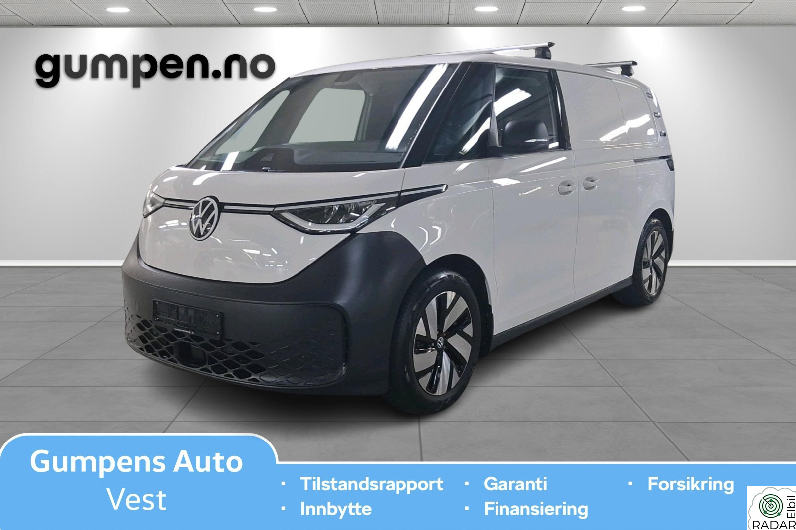 VOLKSWAGEN ID. BUZZ CARGO 150 KW 77kwh 204hk, takbøyler, 2 skyvedører, hengerfeste