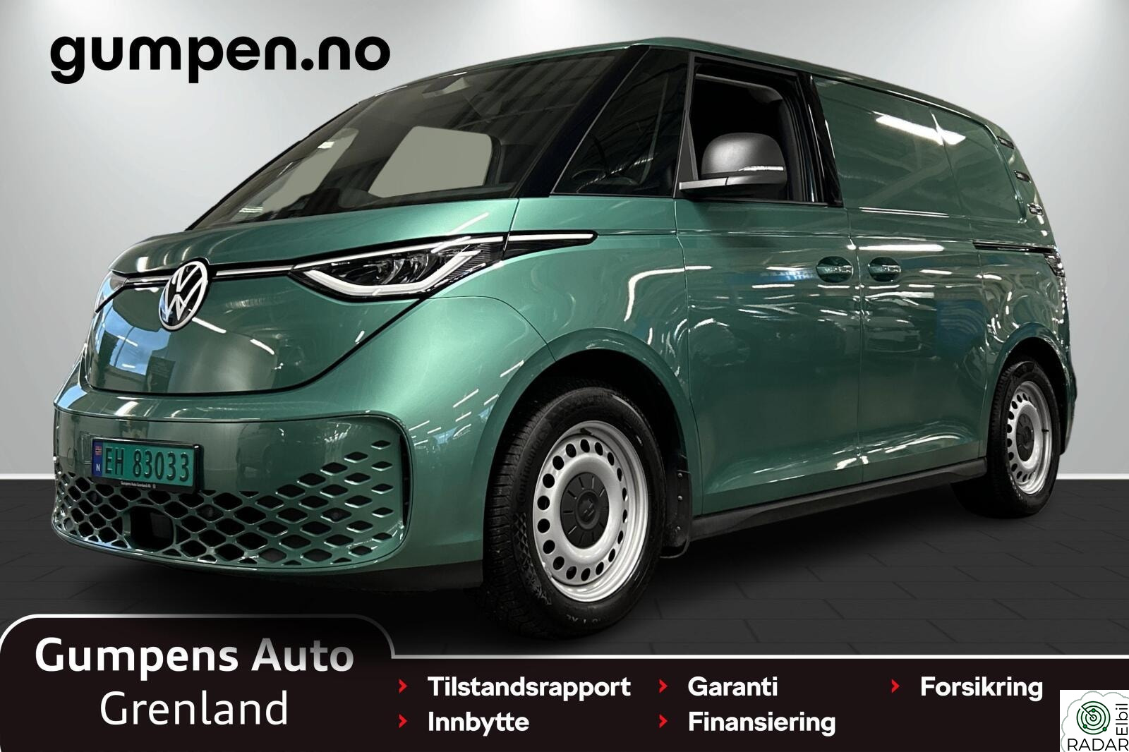 VOLKSWAGEN ID. BUZZ CARGO 150 KW 77kwh 204 hk R.kam/Navi/ACC/Krok/Keyless/Park.sensorer+