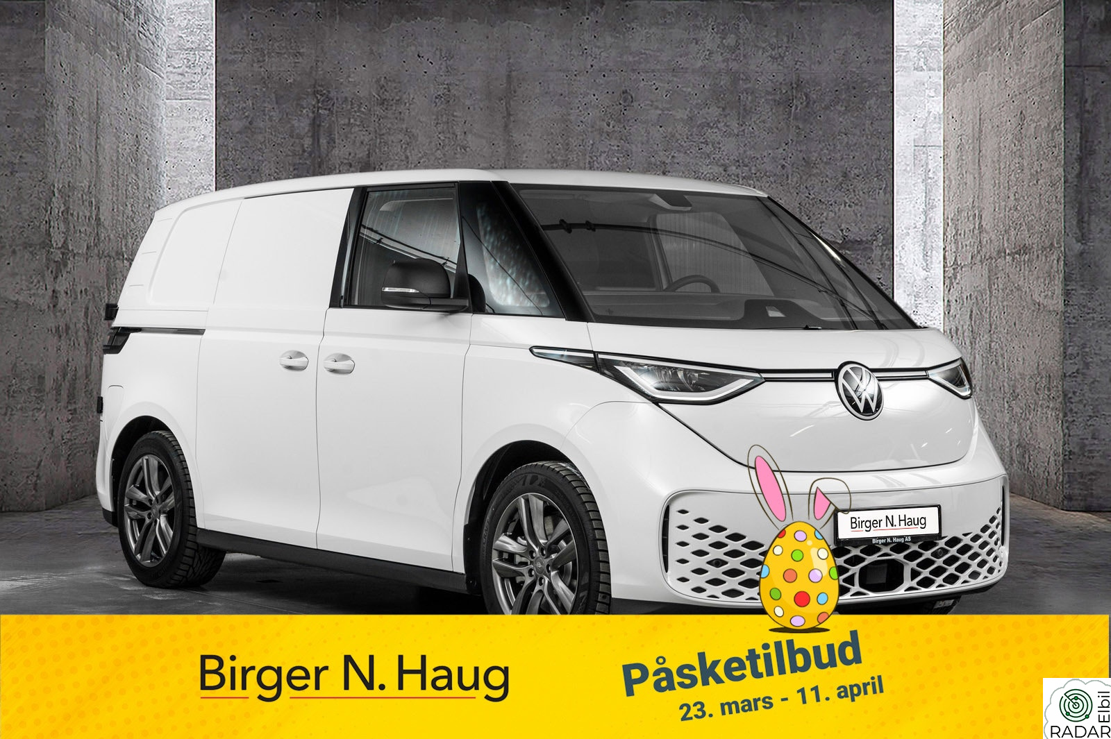 VOLKSWAGEN ID.BUZZ CARGO PRO 210 KW 79 kWh 286hk KAN LEASES/EKS.MOMS/MASSE UTSTYR!/3-SETER