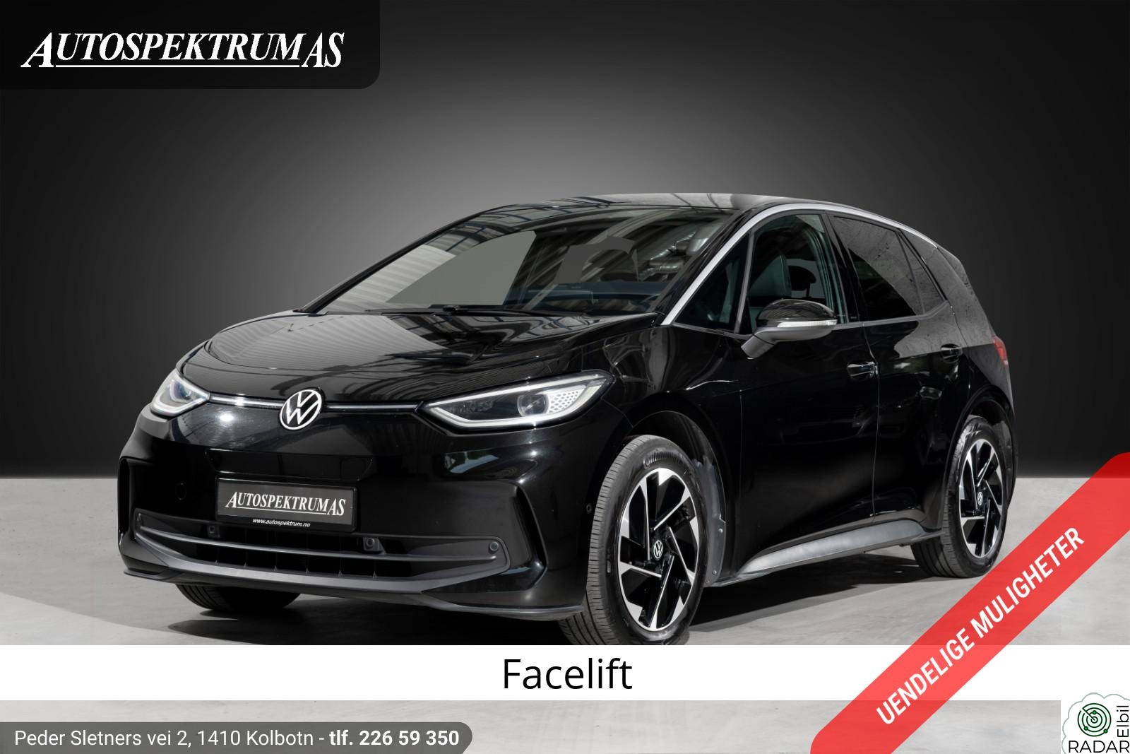 VOLKSWAGEN ID.3 PRO 150 KW PRO Highline, Facelift 58kWh 204hk/Navigasjon/ACC/Norsk