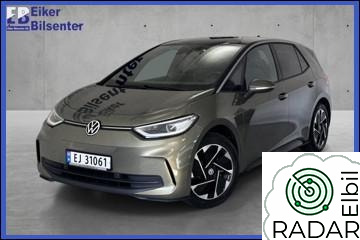 VOLKSWAGEN ID.3 PRO 150 KW Pro Highline/204Hk/430Km WLTP/Rattvarme/Kamera/Matrix+