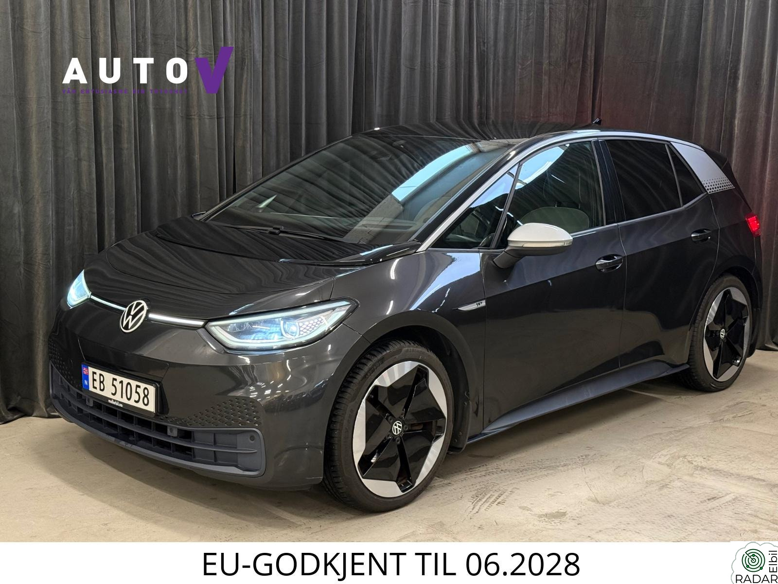 VOLKSWAGEN ID.3 PRO 150 KW PRO 1ST MAX 204HK Matrix/Skinn/HUD/Pano/El.seter/KROK