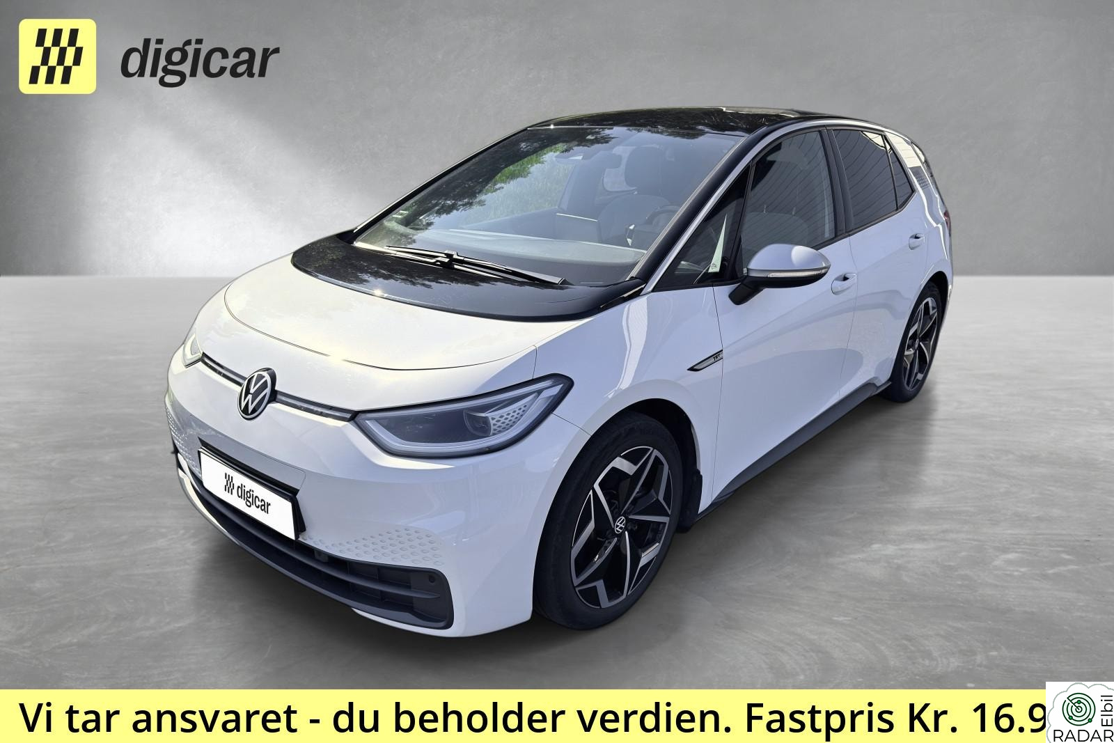 VOLKSWAGEN ID.3 PRO 150 KW PRO/Matrix LED/Ad. cruisekontroll/Varmepumpe/Kamera ++