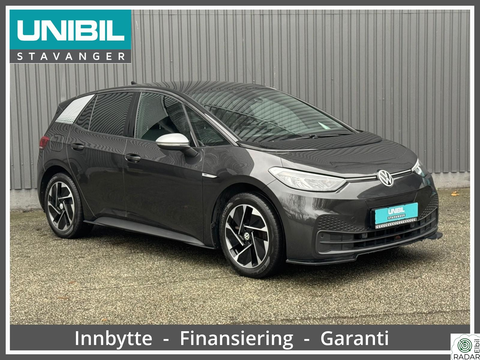 VOLKSWAGEN ID.3 PRO 150 KW PRO PERFORMANCE 204HK 422KM CARPLAY ACC++ NORSK