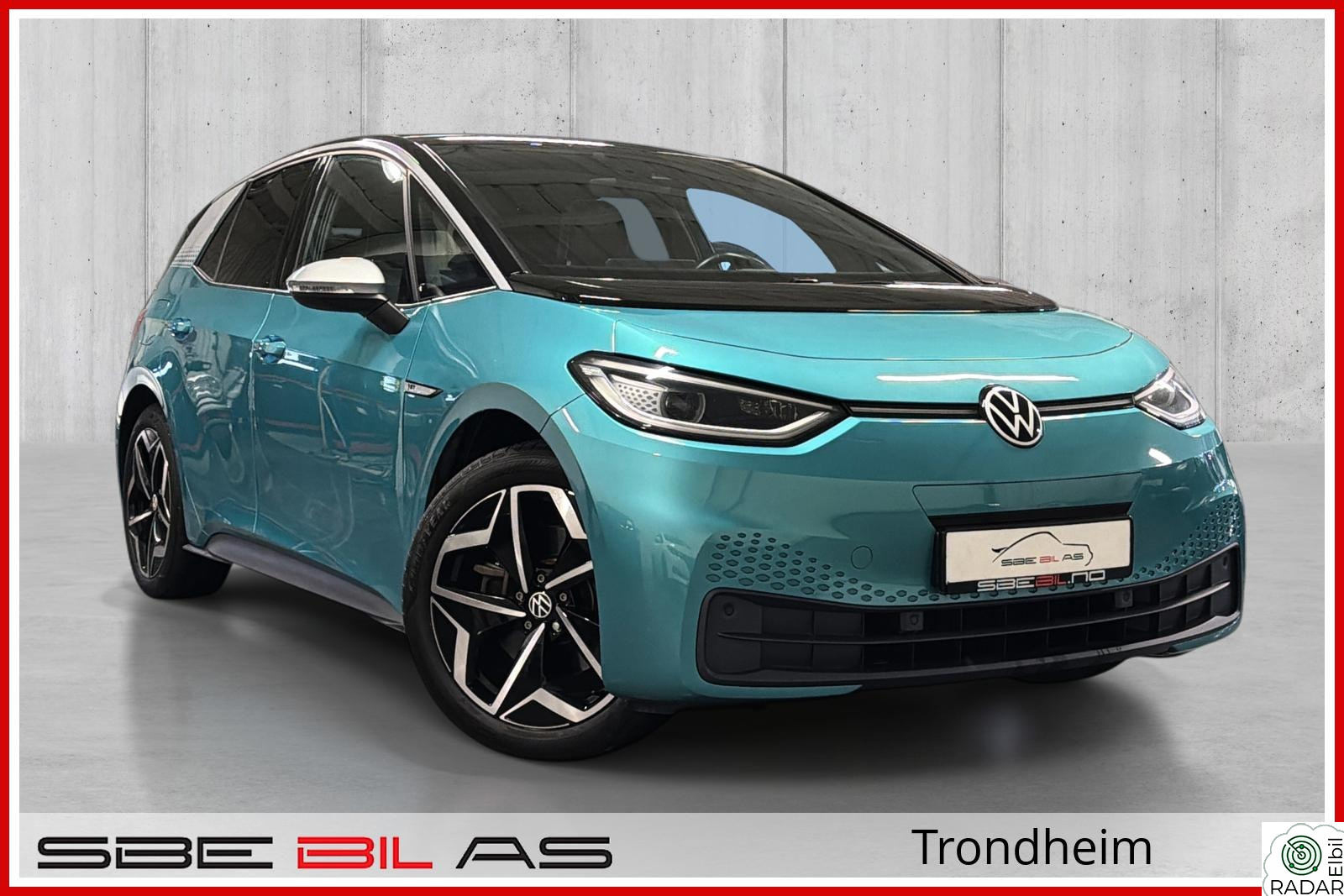 VOLKSWAGEN ID.3 PRO 150 KW PRO 204Hk Varmepumpe/Matrix/ACC/Kam/PDC/Navi/Garanti!