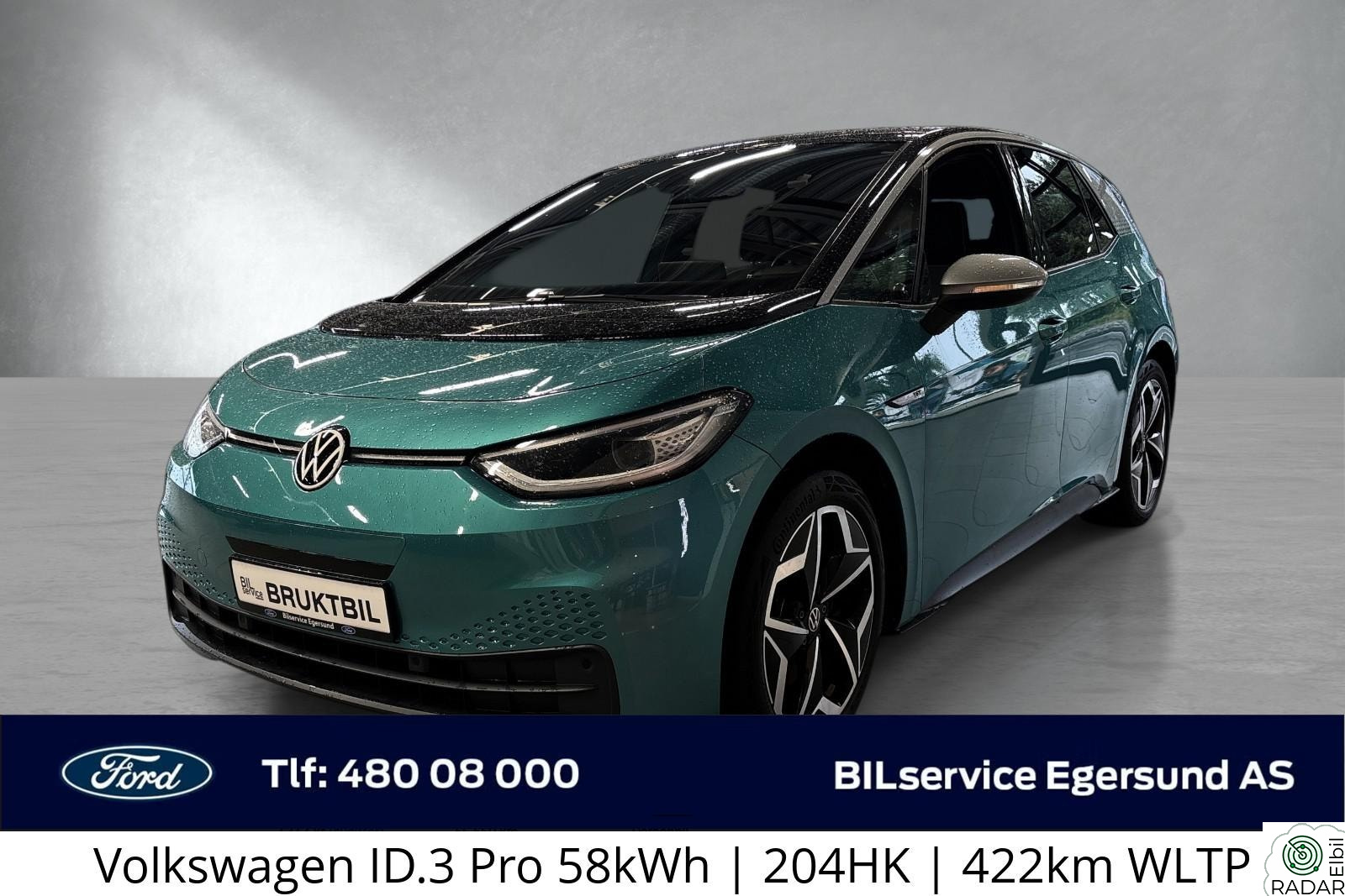 VOLKSWAGEN ID.3 PRO 150 KW Volkswagen ID.3 Pro 58kWh | 204HK | 422km WLTP