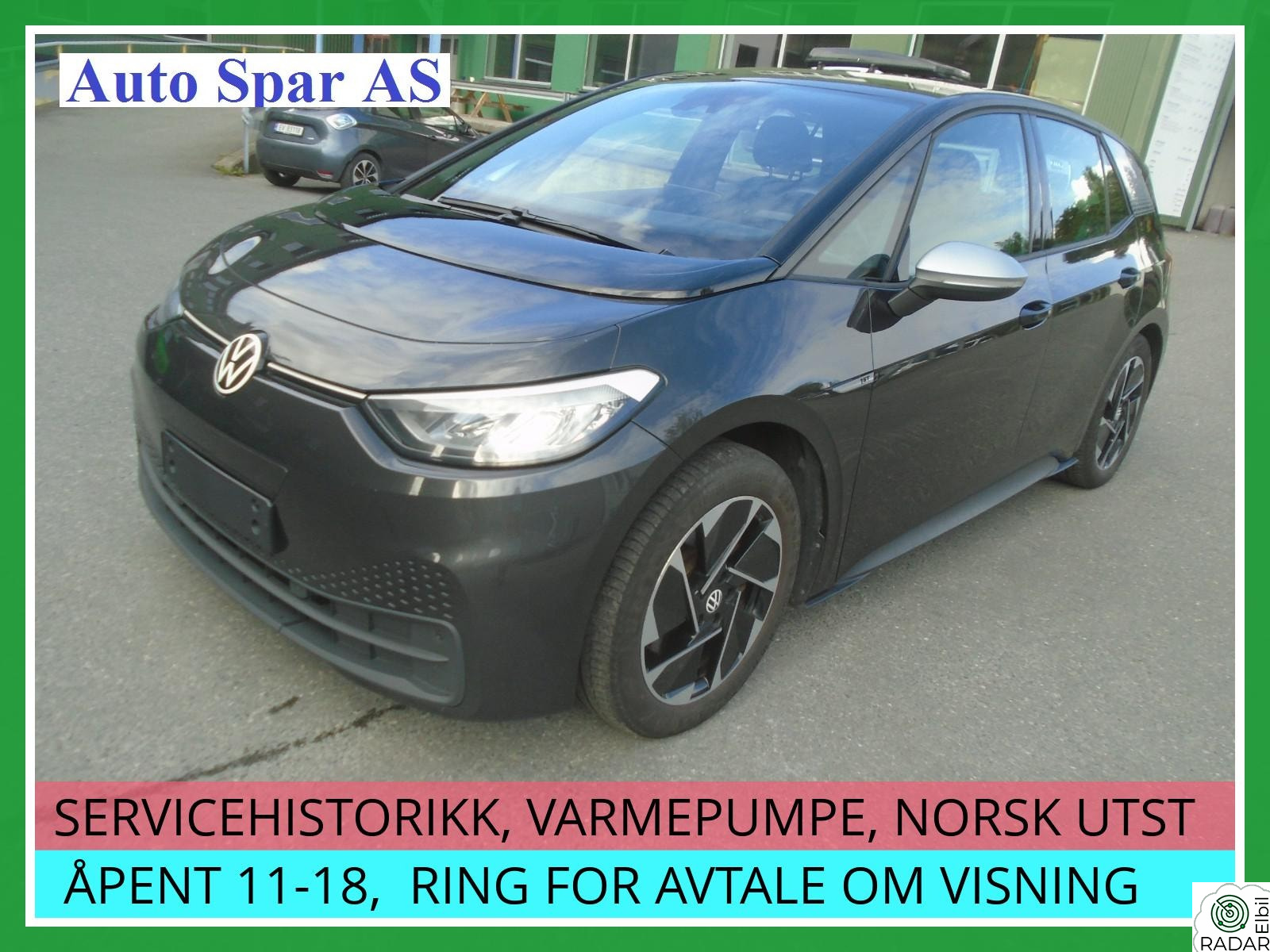 VOLKSWAGEN ID.3 PRO 150 KW 204 HK PRO 1ST 422 KM, NY I NORGE, BATTERIGARANTI