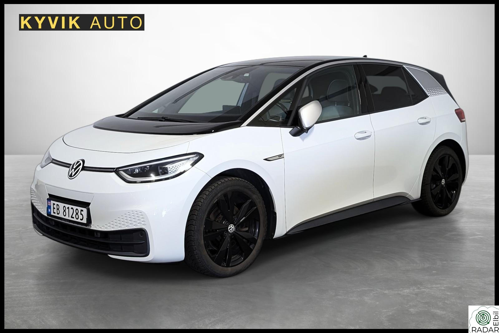 VOLKSWAGEN ID.3 PRO 150 KW Pro 204HK Automat ACC/Navi/Velholdt+