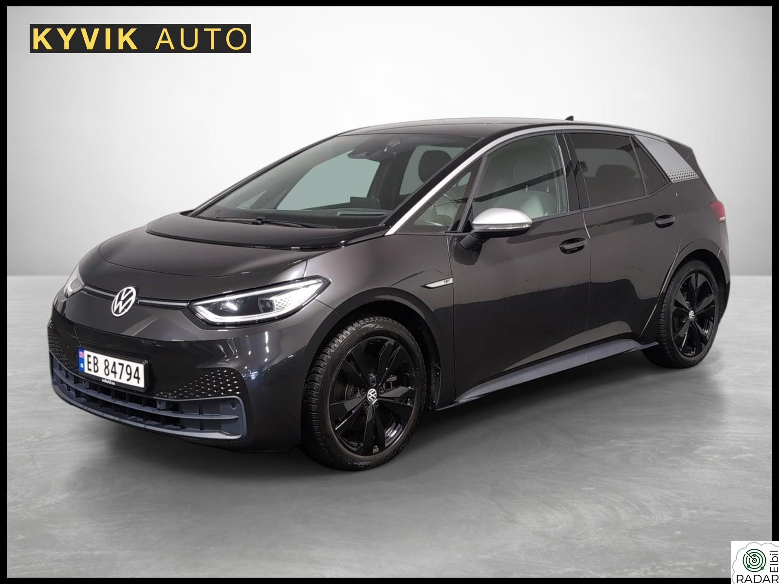 VOLKSWAGEN ID.3 PRO 150 KW PRO 150 KW/EU-10.2026/2021MOD/204HK/GODT UTSTYRT