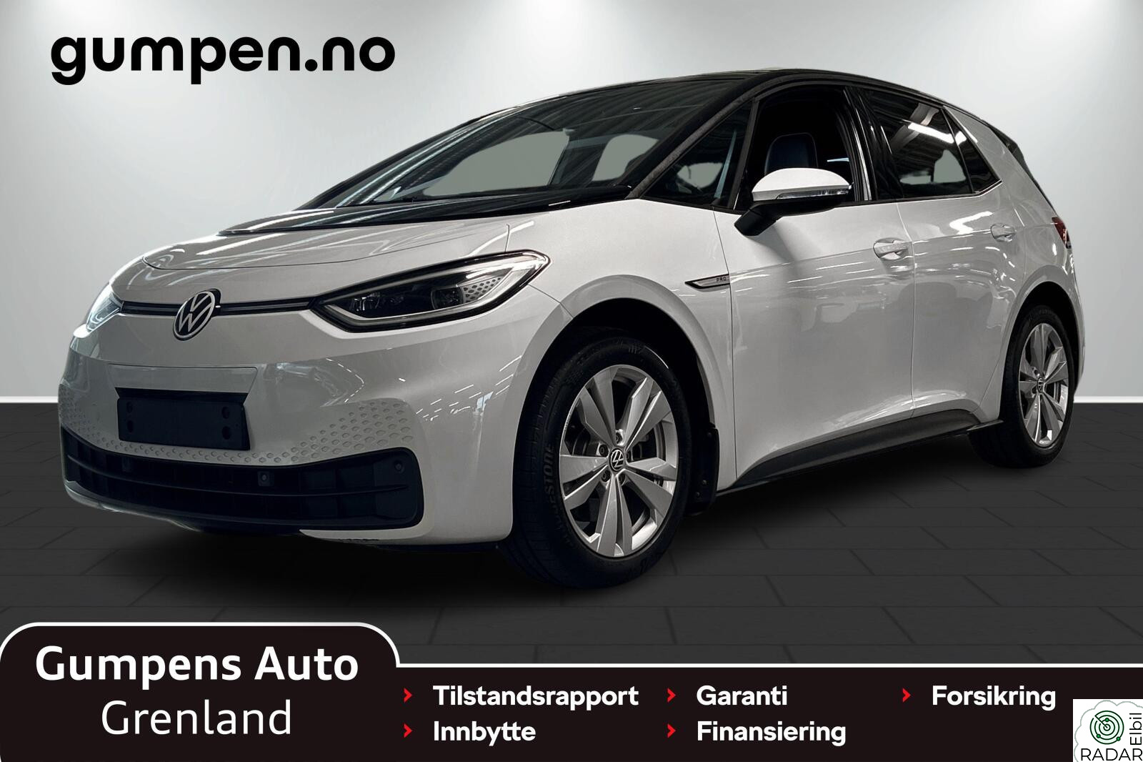 VOLKSWAGEN ID.3 PRO 150 KW Pro 58kWh 204hk El.seter/Ryggekamera/Keyless+