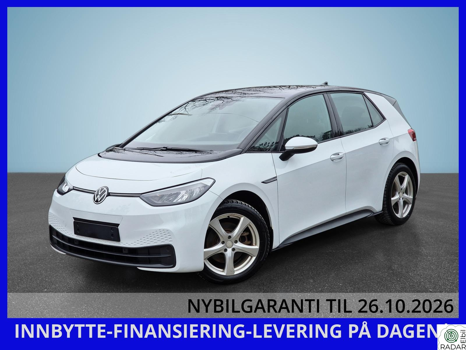 VOLKSWAGEN ID.3 PURE 110 KW 150hk // R-KAMERA // KEYLESS // ACC // NAVI // V-RATT