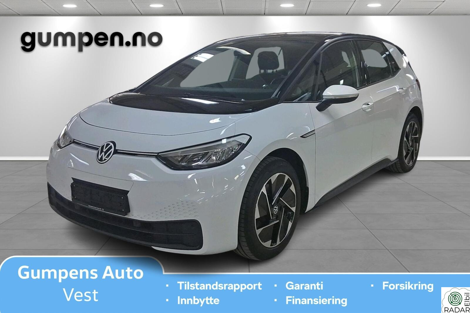 VOLKSWAGEN ID.3 PURE 110 KW Pure 45kwh 150HK, Lav.km - meget pen, ryggekamera