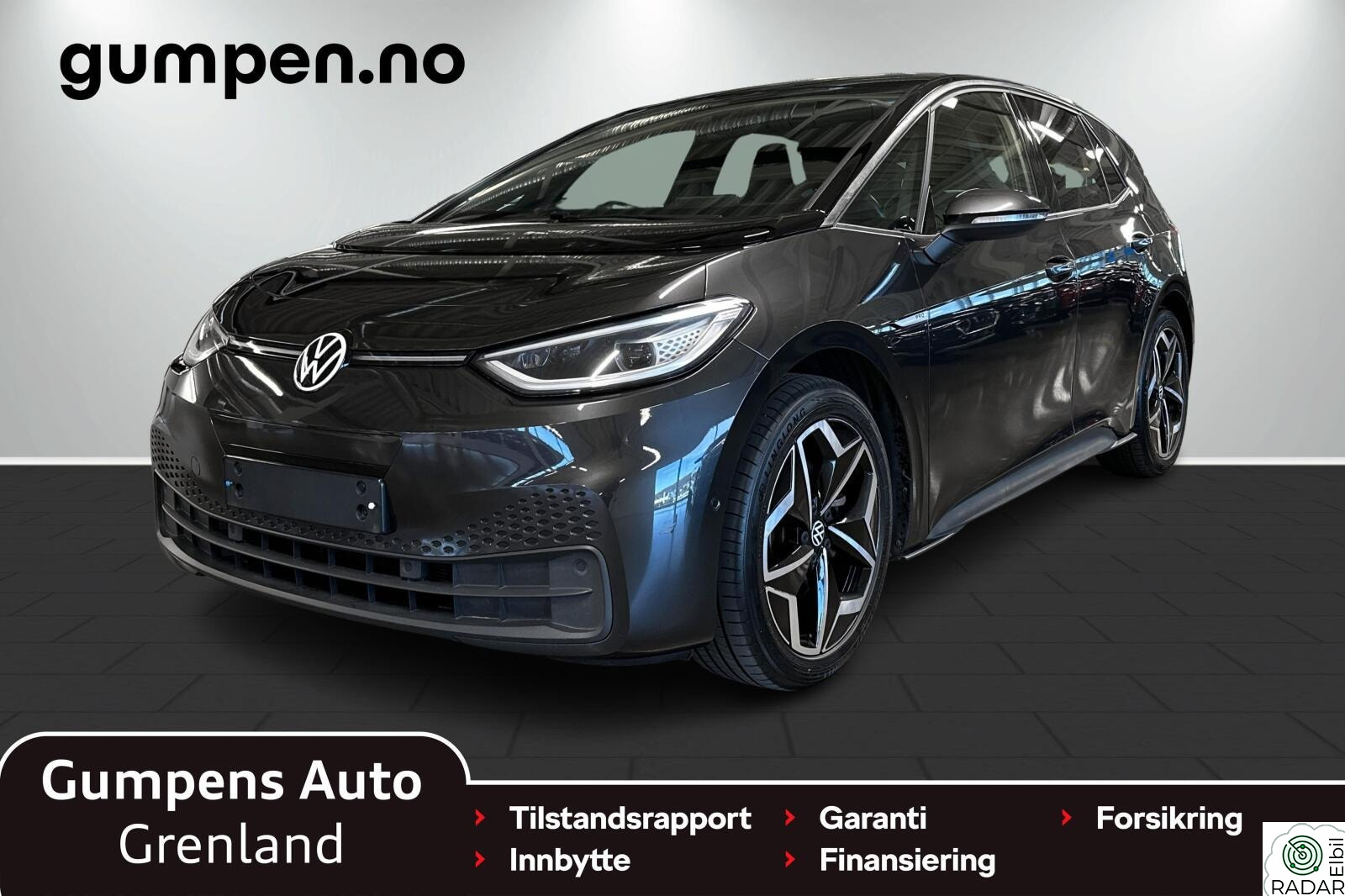 VOLKSWAGEN ID.3 PRO 150 KW sport        58kwh 204 hk El.seter/LED MATRIX/Navi/++