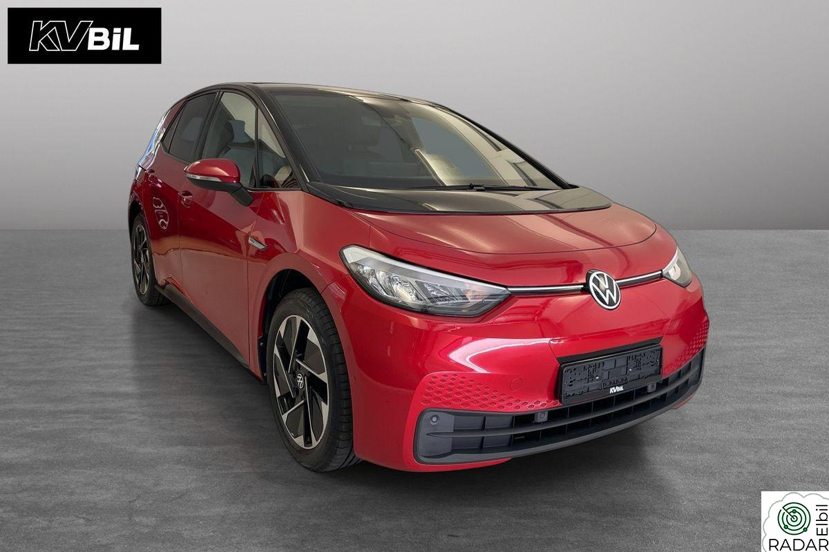 VOLKSWAGEN ID.3 PRO 150 KW PRO 204HK/58kwh/412KM WLTP KUN 17 700KM!!
