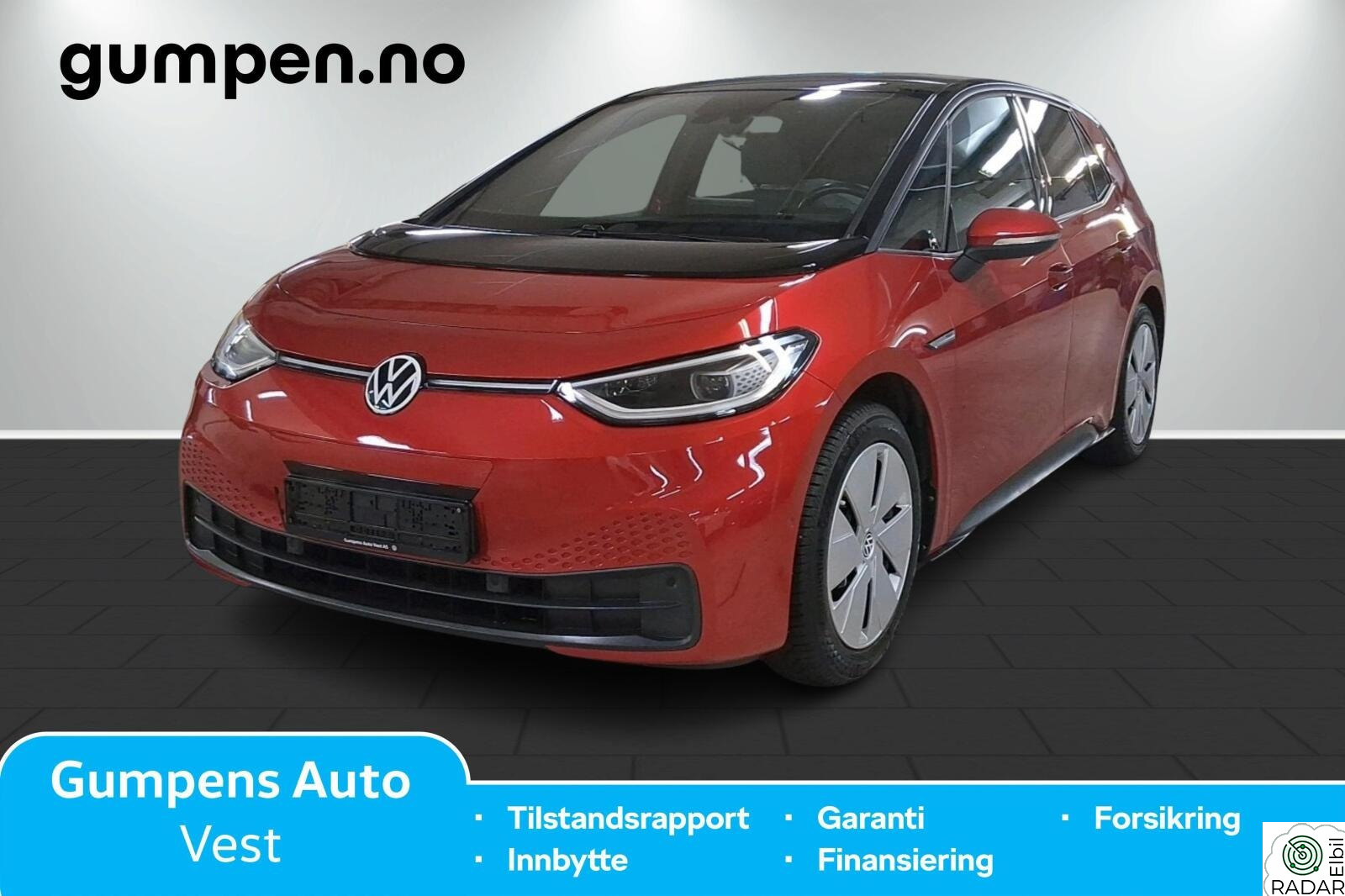 VOLKSWAGEN ID.3 PRO 107 KW Pro 58kwh - inntil 420km, led matrix, ryggekamera