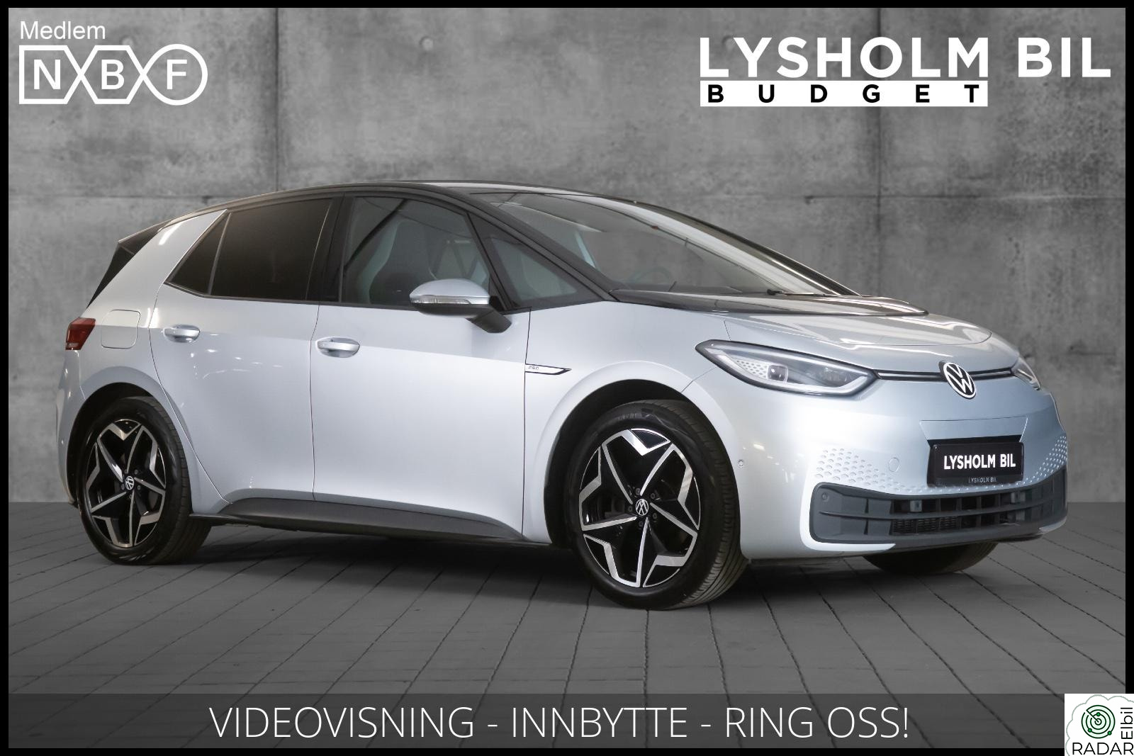 VOLKSWAGEN ID.3 PRO 150 KW PRO Sport 58 kWh 204hk TopSport/El.seter/Matrix/Ny eu!