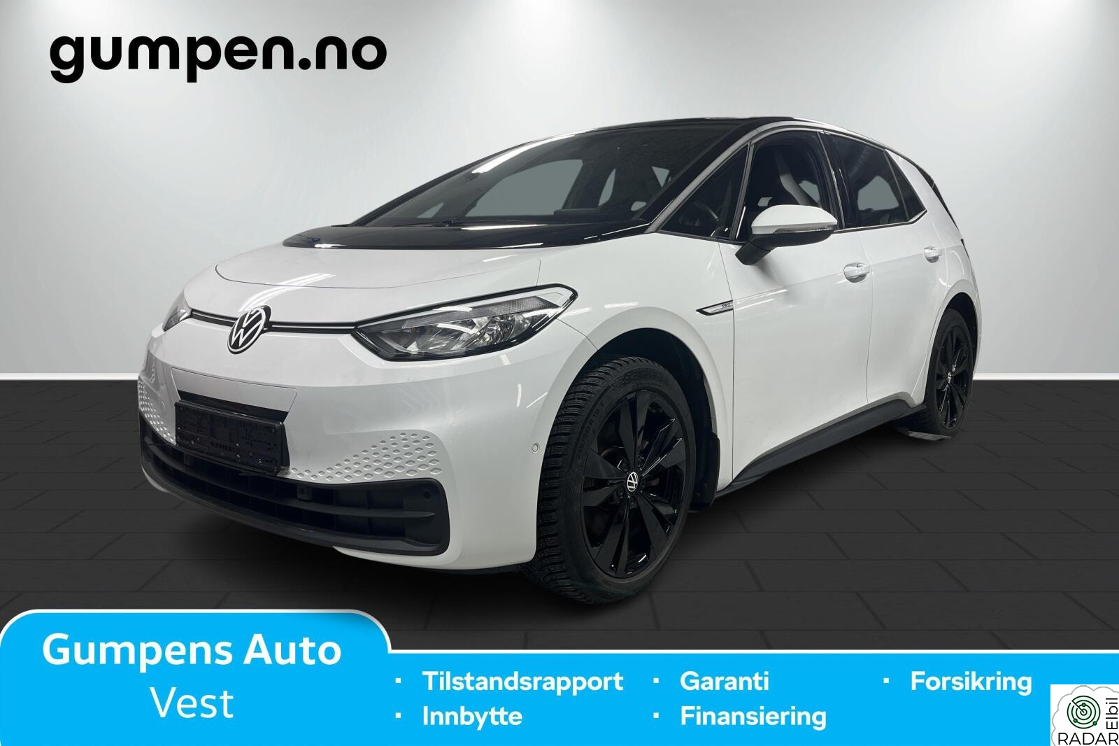 VOLKSWAGEN ID.3 PRO 150 KW Sport 58kwh 204kh, TopSport stoler, ryggekamera ++
