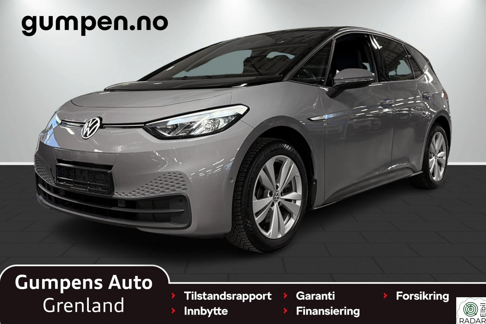 VOLKSWAGEN ID.3 PRO 107 KW 58KWH 422KM PRO Kamera/Navi/Keyless/Serviceavtale 24mnd