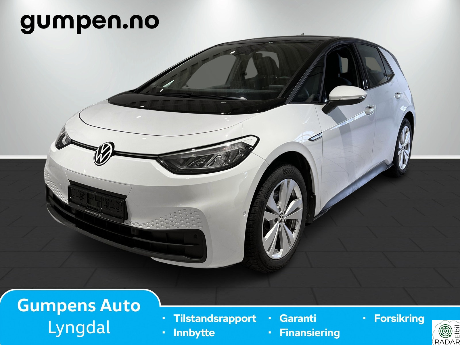 VOLKSWAGEN ID.3 PRO 150 KW pro       58kwh  204hk Ryggekamera, Acc