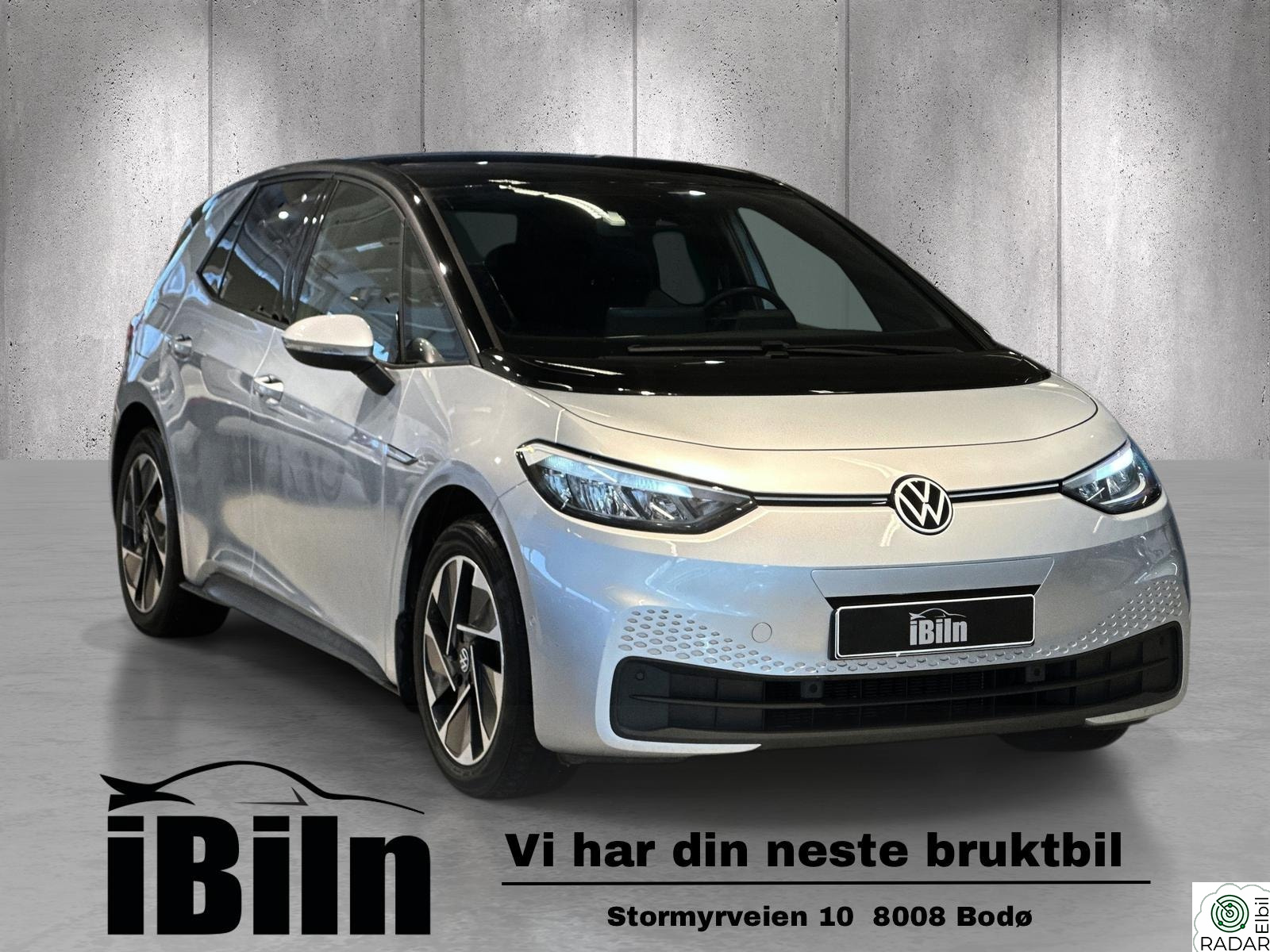 VOLKSWAGEN ID.3 PRO 150 KW PRO 204hk, 58kw, Adaptiv Cruise, Ryggekamera, Navi++