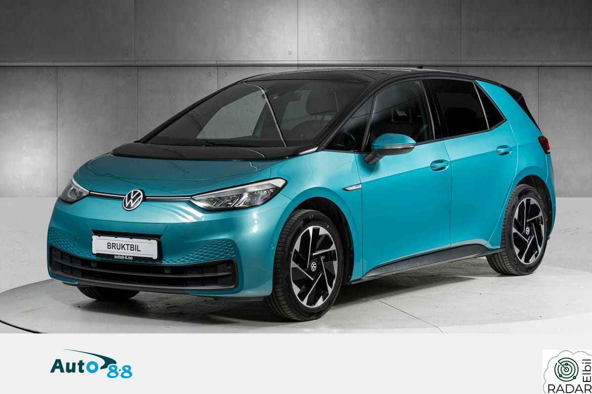 VOLKSWAGEN ID.3 PRO 150 KW 58 kWh 204hk 426 km* | Ack | Sensorer | Kamera | Navi
