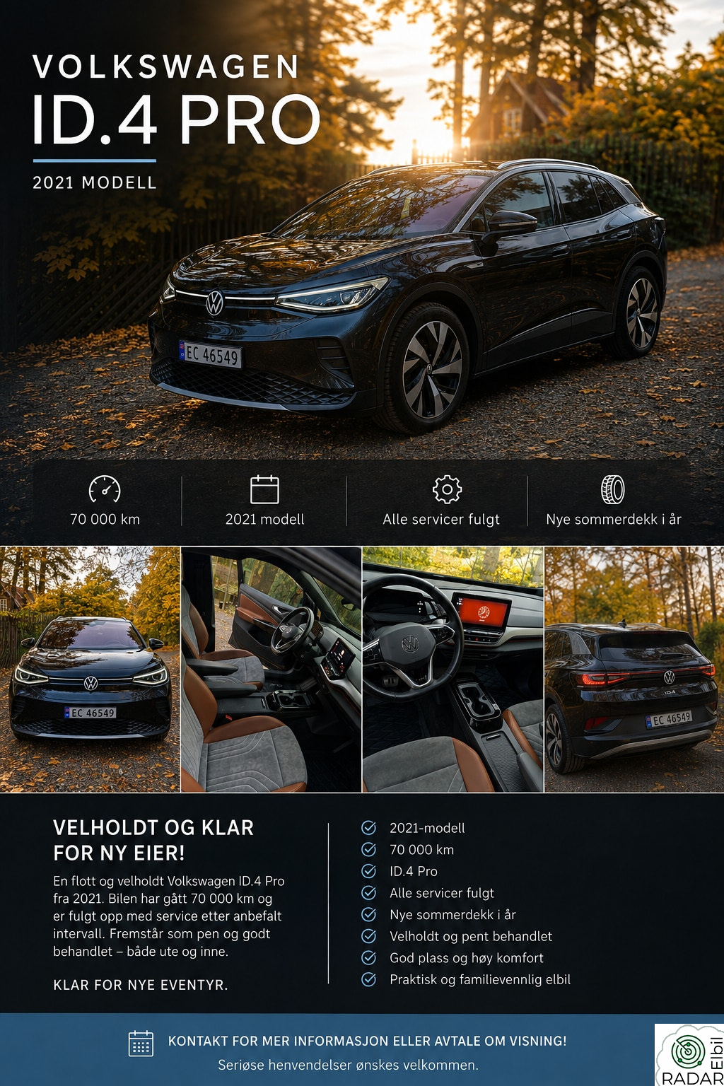 VOLKSWAGEN ID.4 PRO 150 KW 77kWH 204hk 1st Pro