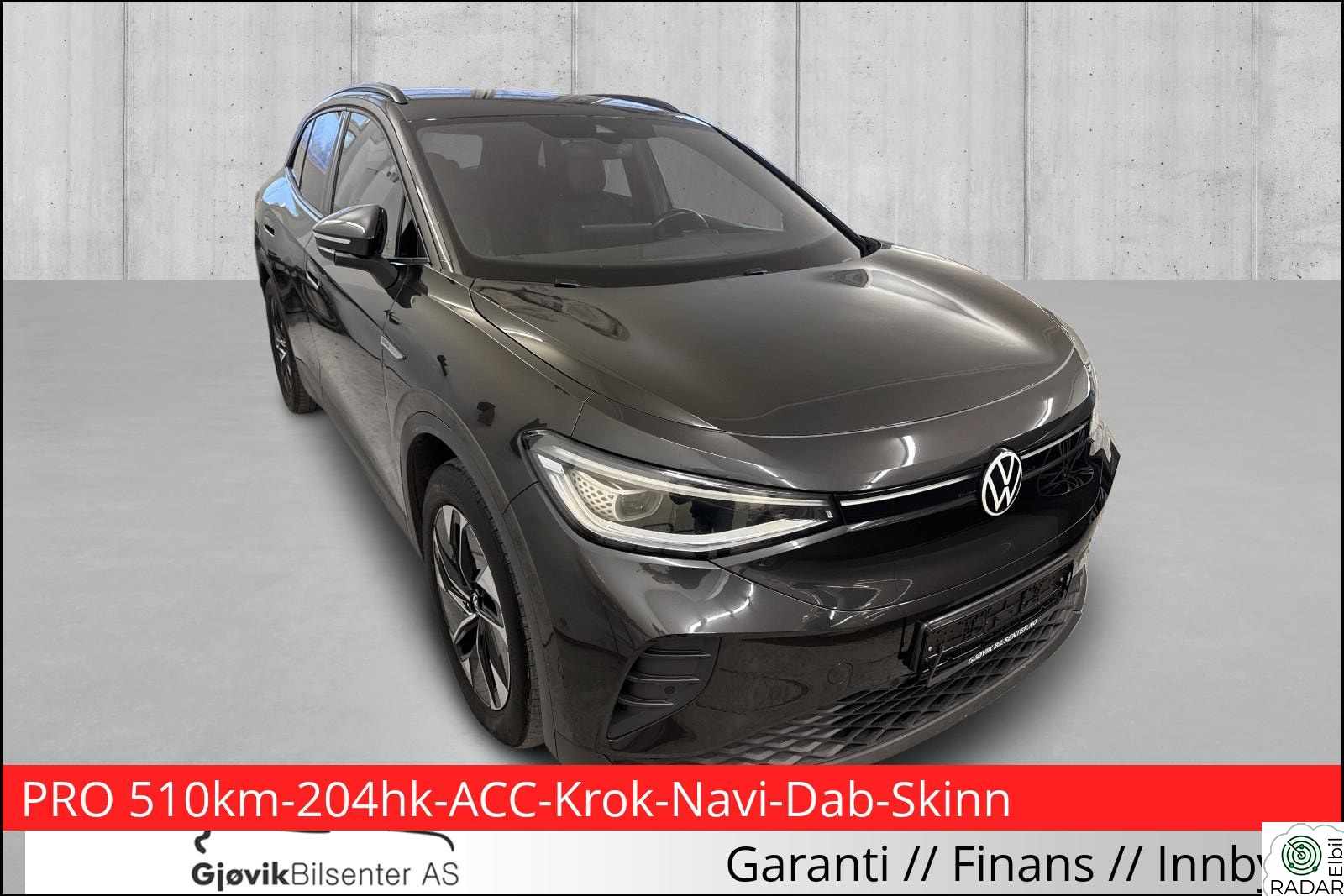 VOLKSWAGEN ID.4 PRO 150 KW PRO 510km-204hk-ACC-Krok-Navi-Dab-Skinn